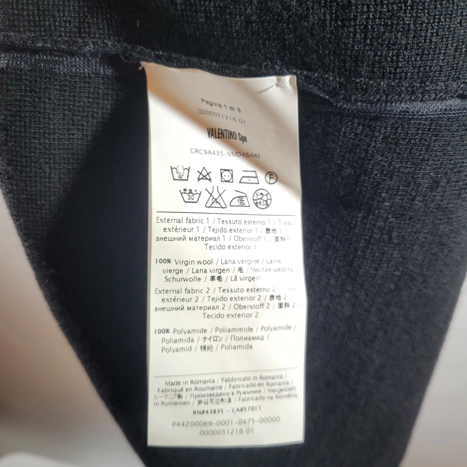 ABITO ROSSO VALENTINO 100% LANA VERGINE CARINO NERO NASTRO FIOCCO PIZZO RETE RETE TAGLIA XL