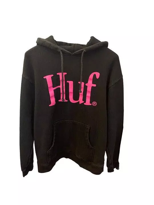 Black huf hoodie top