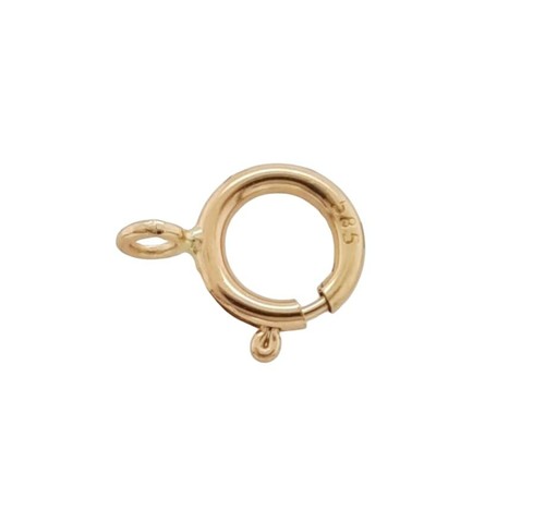 14K Solid Yellow Gold Spring Ring Clasp Open Ring Made in Italy - Picture 11 of 22