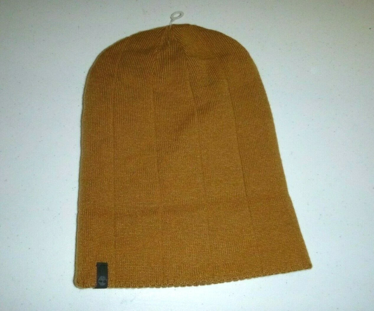 Timberland mens Macys designer Tan acrylic knit beanie reversible hat -OS