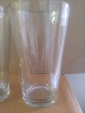 (TWO) BEER/DRINK GLASS 16 oz HEAVY DUTY 6" TALL MIXING COCKTAIL (TWO GLASSES)
