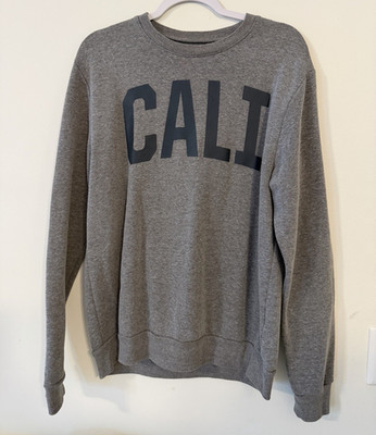 Old Navy Men's Gray CALI Graphic Crewneck Pullover Fleece Sweatshirt M