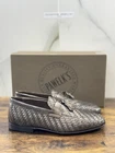 Pawelk’S Moccasin Leather Men Birch Hand Made IN Italy Braided 42