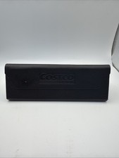 Costco Hard Foldable Triangular Eyeglass Case, Black with Magnetic Clasp