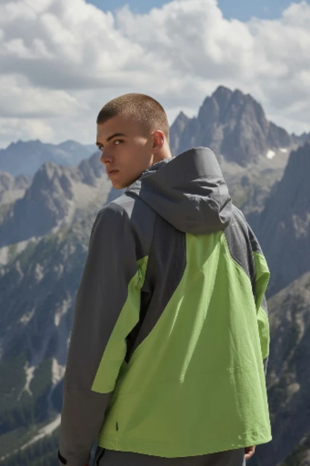 New $999 KJUS LUCAS FRX Shell Ski Jacket Men's Medium 50 Limelight/Pewter NWT - Image 3 of 4