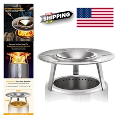 Adjustable Fire Pit Heat Diffuser for Solo Stove Bonfire 19 Inch Outdoor Heating