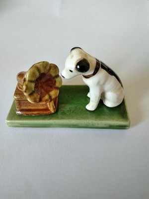 Vintage Nipper - handbemalte Keramikfigur nach RCA Victor,  His Master's Voice 