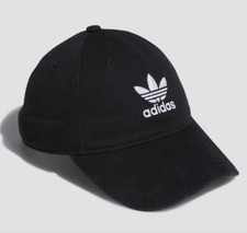 adidas Men s Black Relaxed Strapback Cap BH7137