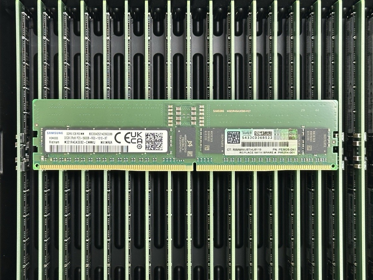 HPE DDR5 P53626-0A1 1x 32GB 2Rx8 PC5-5600B-R ECC RDIMM RAM Server