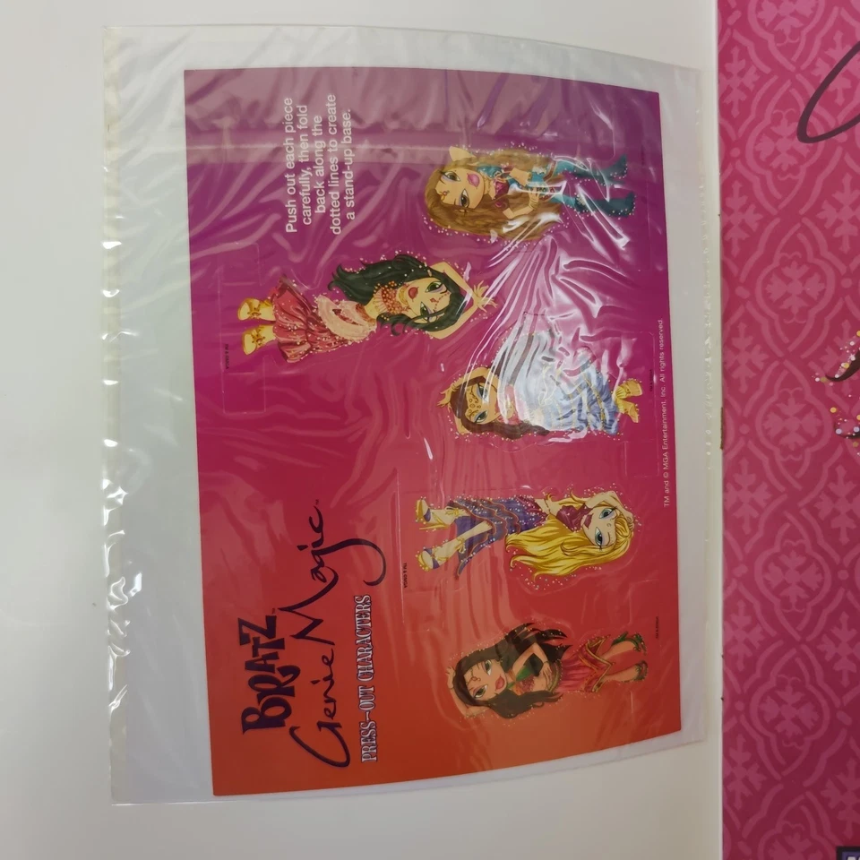 Bratz Genie Magic Book reusable stickers door sign 2007 vintage - Image 3 of 4