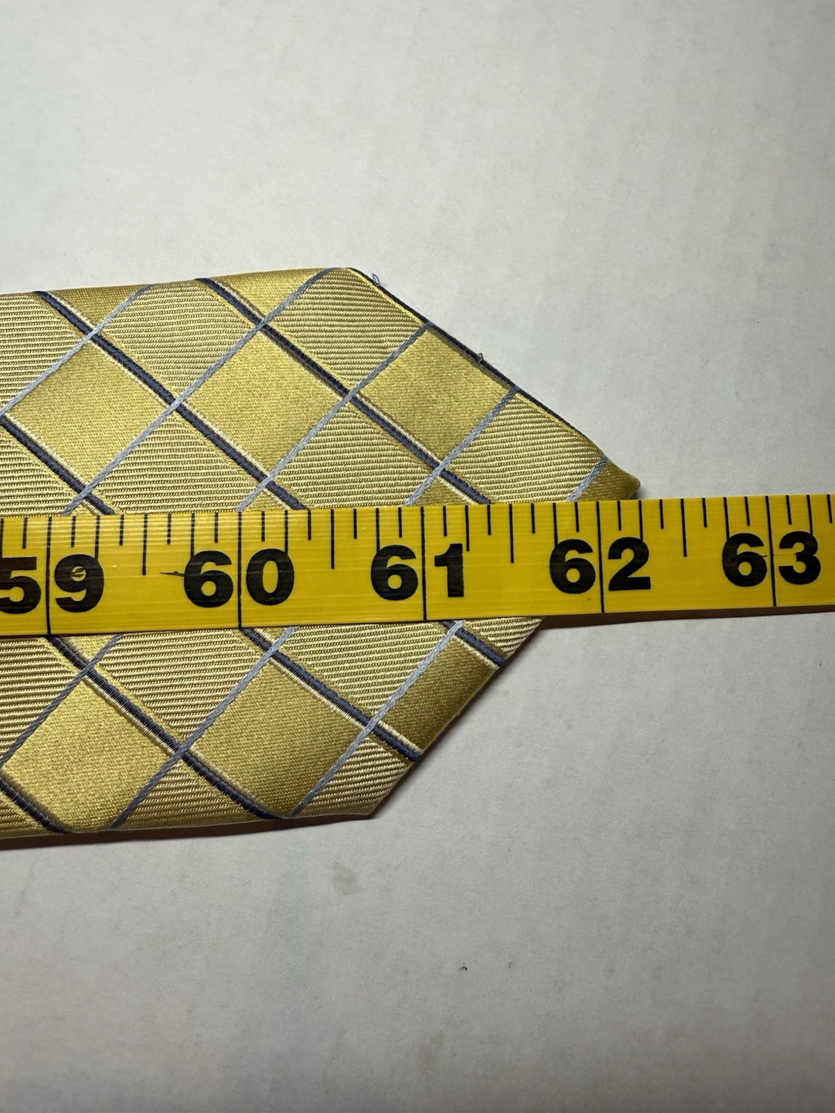 Lot 3 Tommy Hilfiger Silk Ties Men Navy Jacquard Yellow Plaid Orange Necktie thumbnail 13