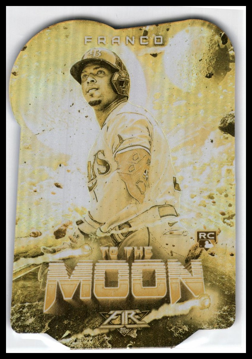 2022 Topps Fire #TTM-9 Wander Franco To The Moon Gold Minted