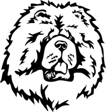 CHOW CHOW Aufkleber - Autoaufkleber - sticker - Chow Chow Kopf #59