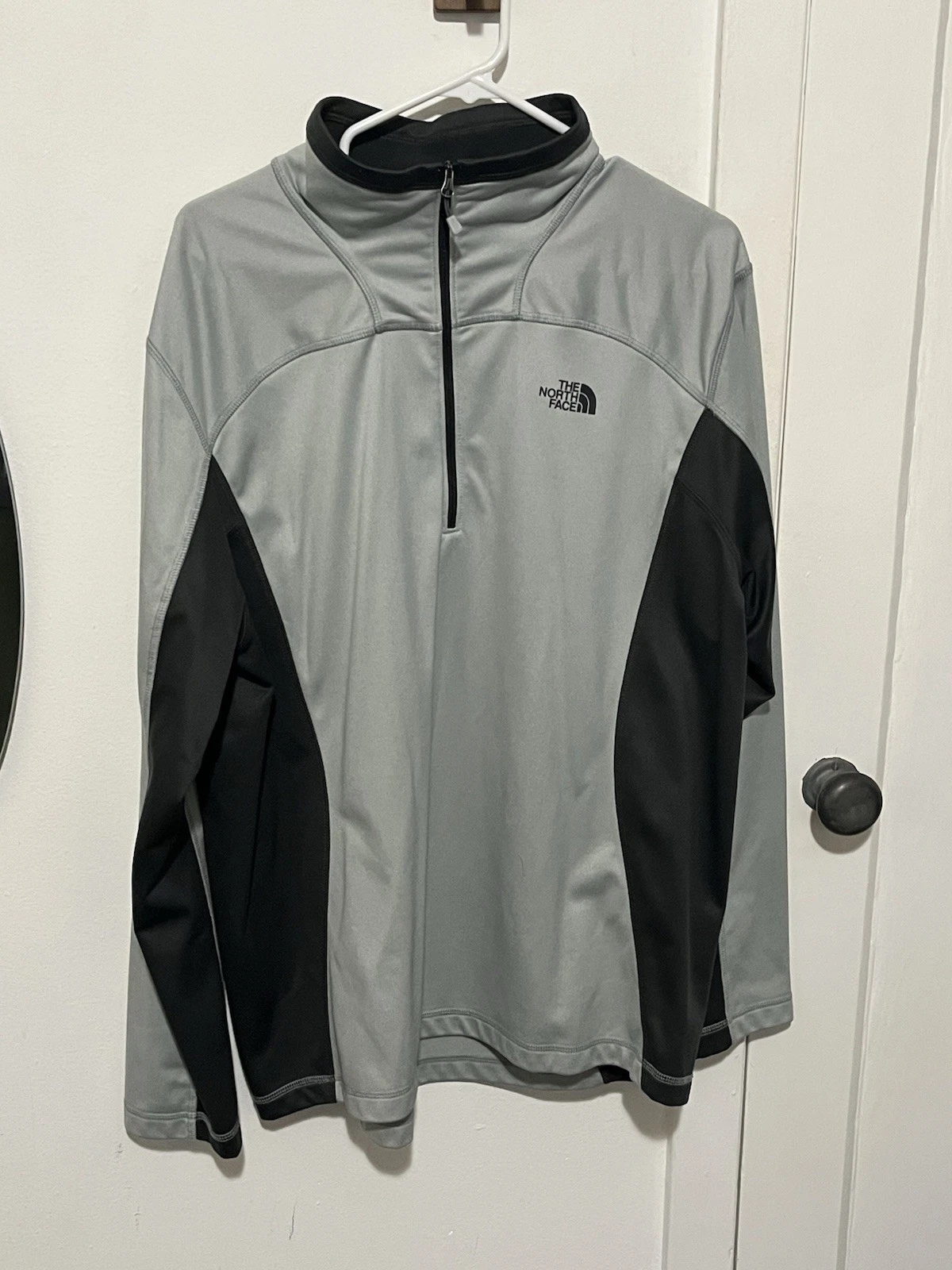 North Face Quarter Zip Two Tone Fleece Line Pull Over Extra Large
