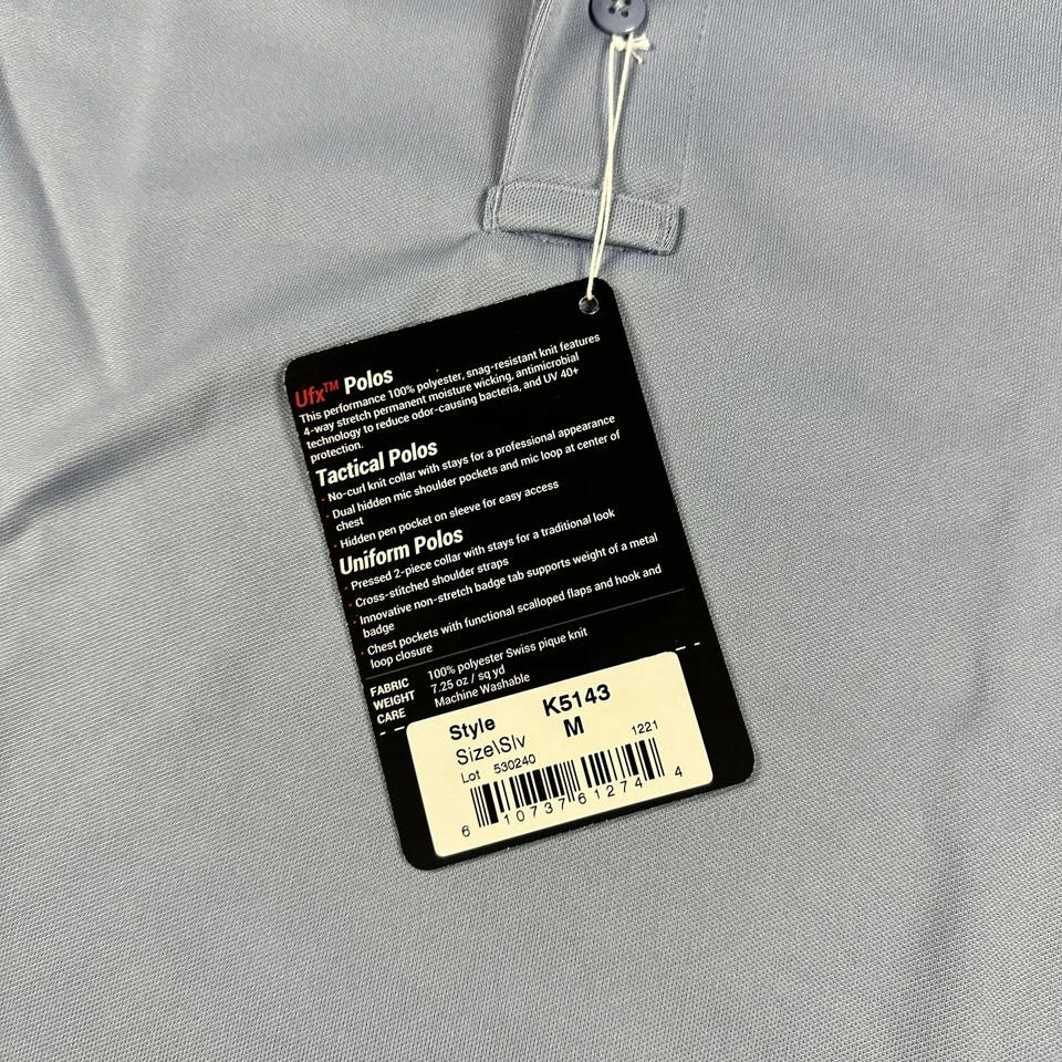 Polo Elbeco Ufx Para Hombres Medio Azul Claro Manga Larga Uniforme Táctico K5143 Foto 2 de 4