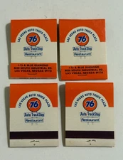 Vintage Union 76 Las Vegas Auto Truck Plaza Matchbooks Full Lot of 4