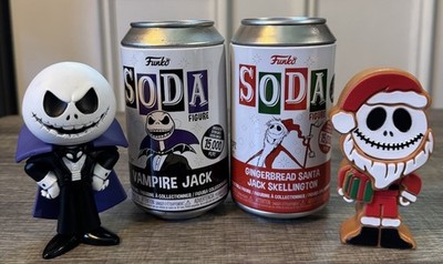 Funko Soda Jack Skellington Lot Of 2 Hot Topic Excl Gingerbread And Vampire Jack