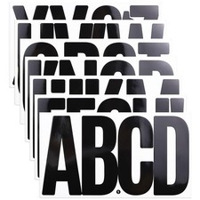 21 Sheets 6 Inch Letter Stickers, Self Adhesive Vinyl Capital Alphabet Black