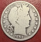 1902 Barber Silver Half Dollar. Free Shipping
