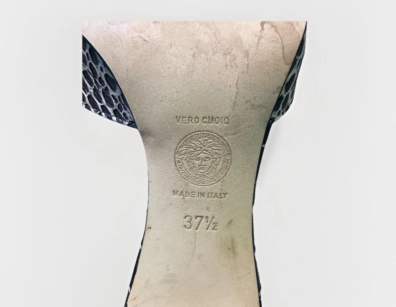 Versace AW 2003 Runway tacco a punta in coccodrillo alla caviglia misura 37 5 7 5