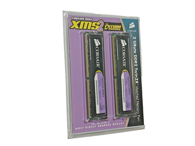CORSAIR 2GB DDR2 Twin2X Matched Memory Pair (2 x 1GB) PC2-5400