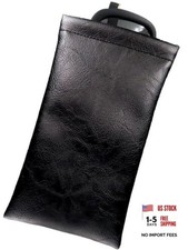 Soft Sunglasses case  Large Glasses Case Holder - Eyeglass Black Distressed