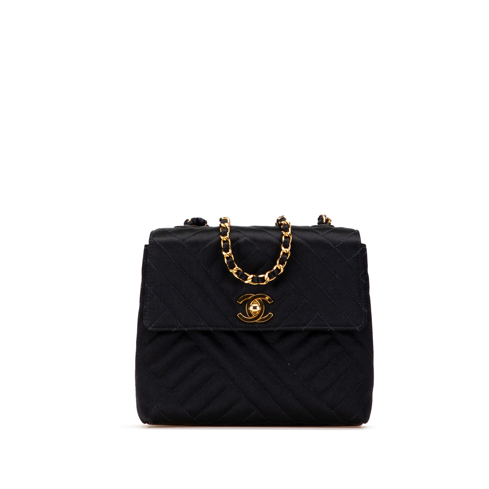 Authenticated Chanel Mini Square Diagonal Quilted… - image 1
