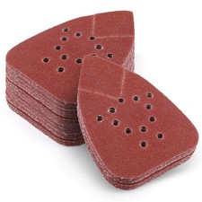 50PCS Sanding Pad 60Grit for Black Decker Mouse Sander Hook Loop Sandpaper Sheet
