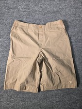 Lands' End Shorts Boys Sz XL 14-16 Beige 100 Cotton Elastic Waist Chino Pant