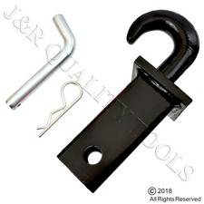 2 Inch Receiver Tow Hook Mount Hitch Adapter 10000lb Capacity Heavy Duty Black