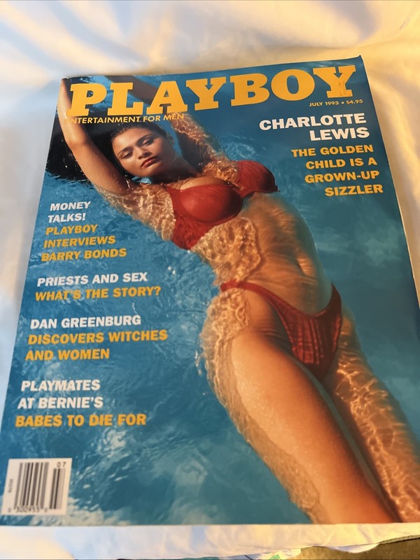 July 1993 Playboy Magazine, Charlotte Lewis, Playmate, Barry Bond Interview