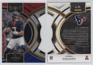 2023 Panini Select Premier Level Red & Blue Prizm Die-Cut CJ Stroud Rookie RC