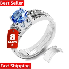 Adjustable Ring Fit Guards - 8 Pack TPU Adjusters for Flat Bands Up to 8mm