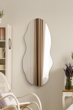 MirrorOutlet Large Frameless Pond Wall Mirror - 39"x 18" (100 x 45cm)