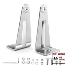 LED Light Bar Side Mounting Brackets Kit - Universal Stainless Steel - Silver