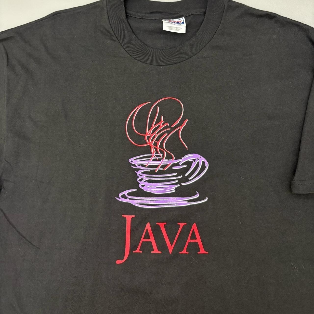 Vintage 90s Java Shirt Technology Script Computer… - image 3