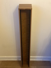 Vintage Solid Wooden CD Storage Tower Rack - Holds 68 CDs - 44” H | 6” W