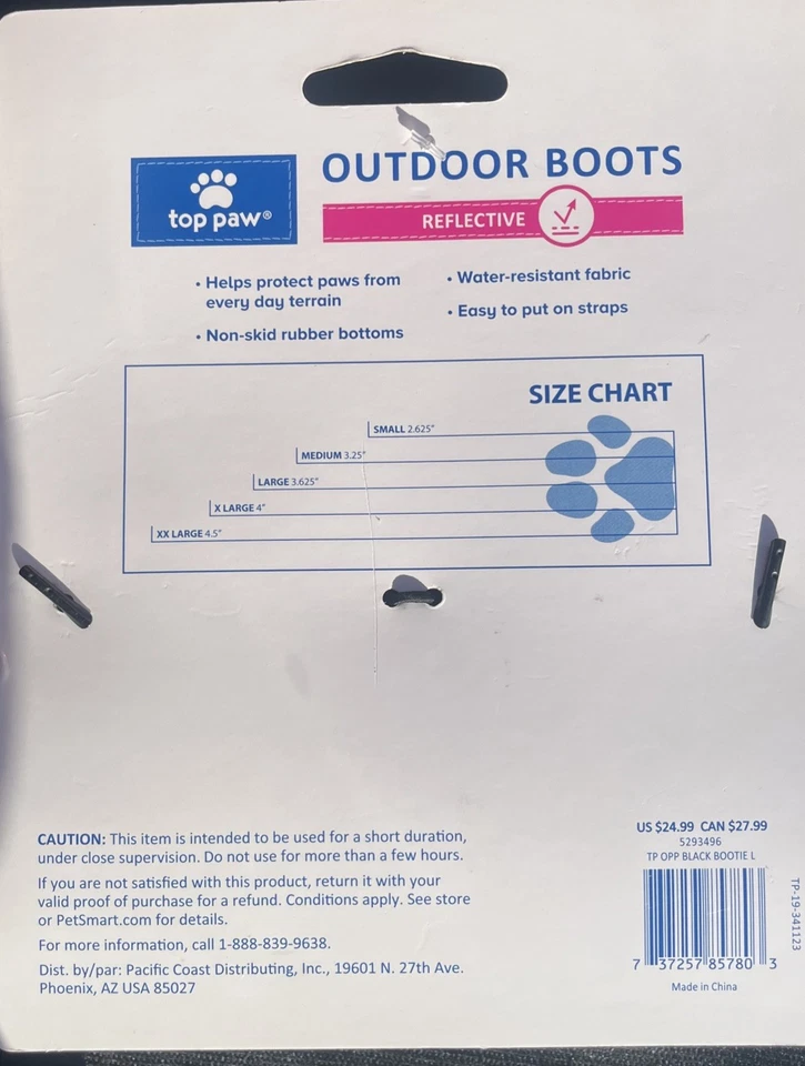 NUEVAS Botas Top Paw Gris Reflectantes Protectoras Perro Exterior Lluvia/Nieve Talla GRANDE Foto 4 de 4