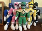 Vintage Lot of 6 Power Rangers Plush Figures Yellow Pink Blue Red Black Green