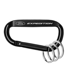 Ford Expedition Laser-Etched Black Metal Carabiner Keychain