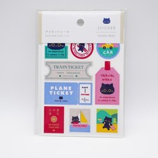 Kyowa Travel Neko Cat Die Cut Seal Stickers 54pcs Made In Japan