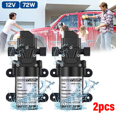 #ad 1 2PC Water Pump 130PSI Self Priming Pump Diaphragm High Pressure RV Auto Switch $14.98