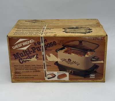 Vintage West Bend 6 Quart Multi Purpose Cooker Old Stock NEW SEALED Box