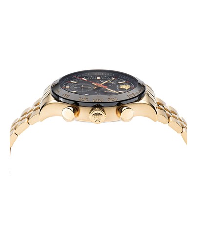 Versace Mens IP Yellow Gold 44mm Bracelet Fashion Watch - Picture 2 of 5