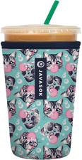 Javasok Iced Coffee Cold Soda Insulated Neoprene Cup Sleeve Bubble Trouble, M