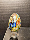 Murano Millefiori Easter Egg Paperweight w/ stand — photo 5