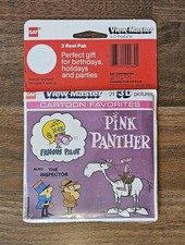 Vintage PINK PANTHER "Famous Pilot" VIEW-MASTER REELS packet new/sealed on card