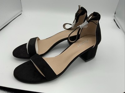Acaner Women's Chunk Heel Pump Sandals - Platform Open, Black, Size 8.5