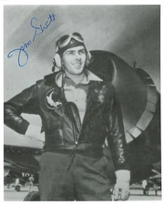 James Swett Signed 8x10 Photograph WWII Ace MOH