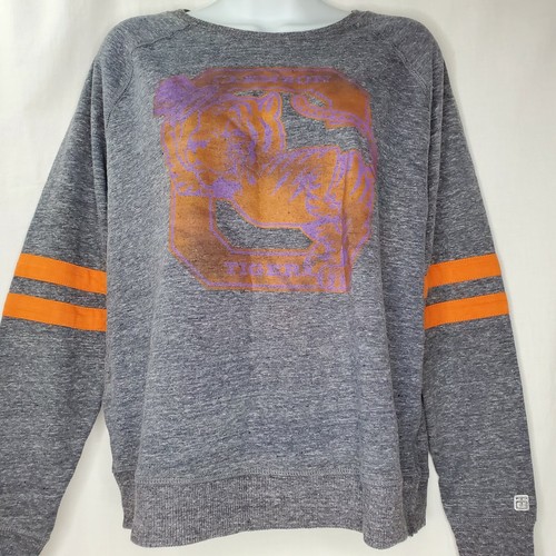 Clemson Tigers Sweatshirt Tailgate Medium Vintage Style Gray Orange New Tags - Picture 12 of 12